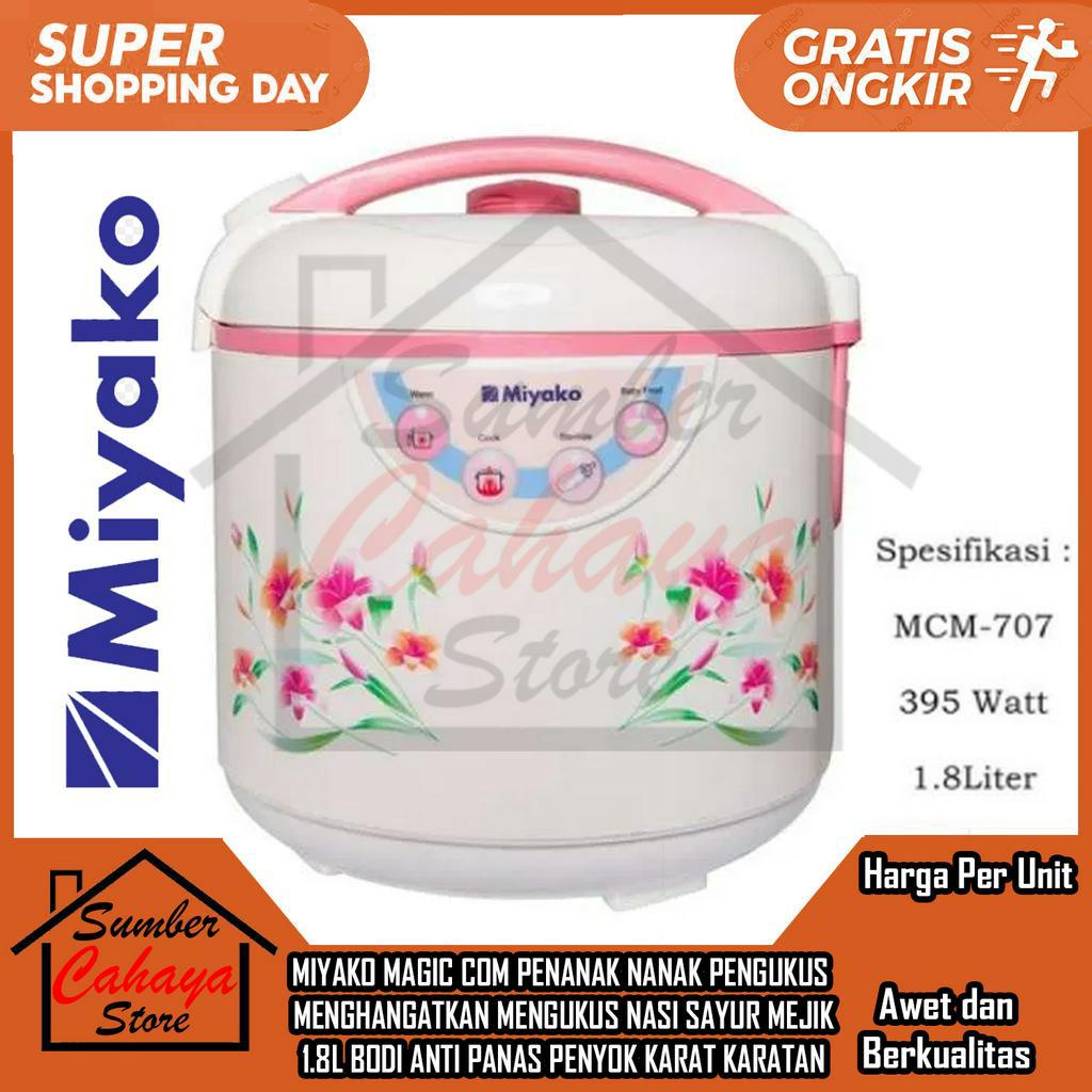 MIYAKO MAGIC COM PENANAK NANAK PENGUKUS  MENGHANGATKAN MENGUKUS NASI SAYUR MEJIK 1.8L BODI ANTI PANA