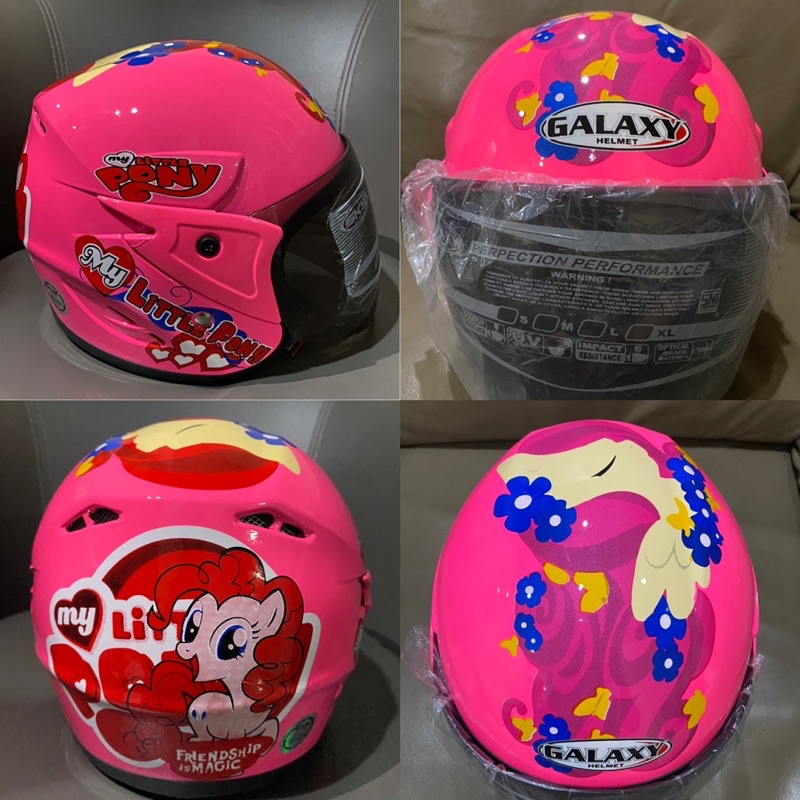 Helm Anak GALAXY SKY SNI Terlaris Little Pony Pink Usia 3-7 thn