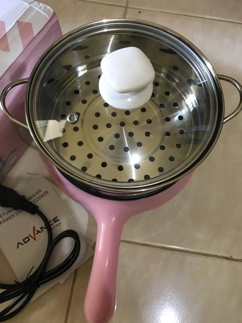 Panci Elektrik 18cm 1.5l Serbaguna Portable Kukus Pan Listrik Murah