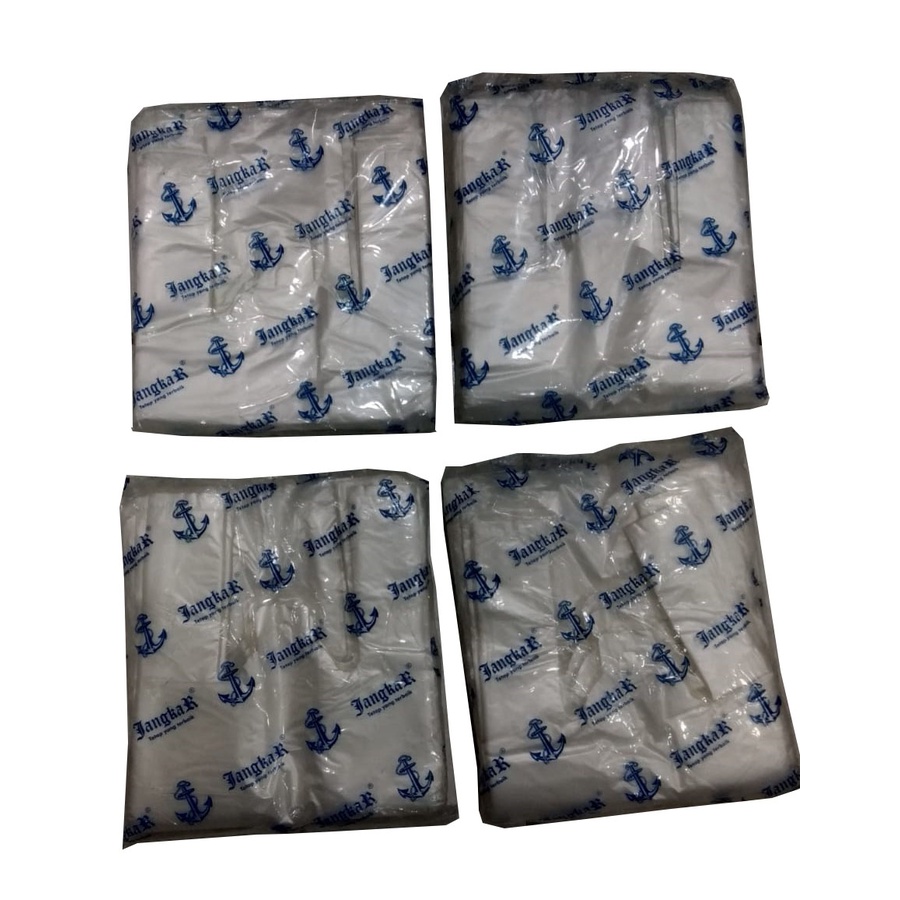 Kantong Kresek Plastik Transparan Ramah lingkungan Bening Jangkar Uk 15 dan 24 HDPE 300 gram