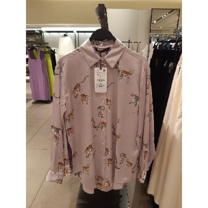Jastip_Millennials: Zara Brown or Pink Long Shirt Women
