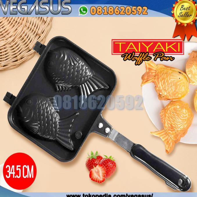 Bungeoppang Maker Cetakan Taiyaki Pan Waffle Kue Ikan Korea >