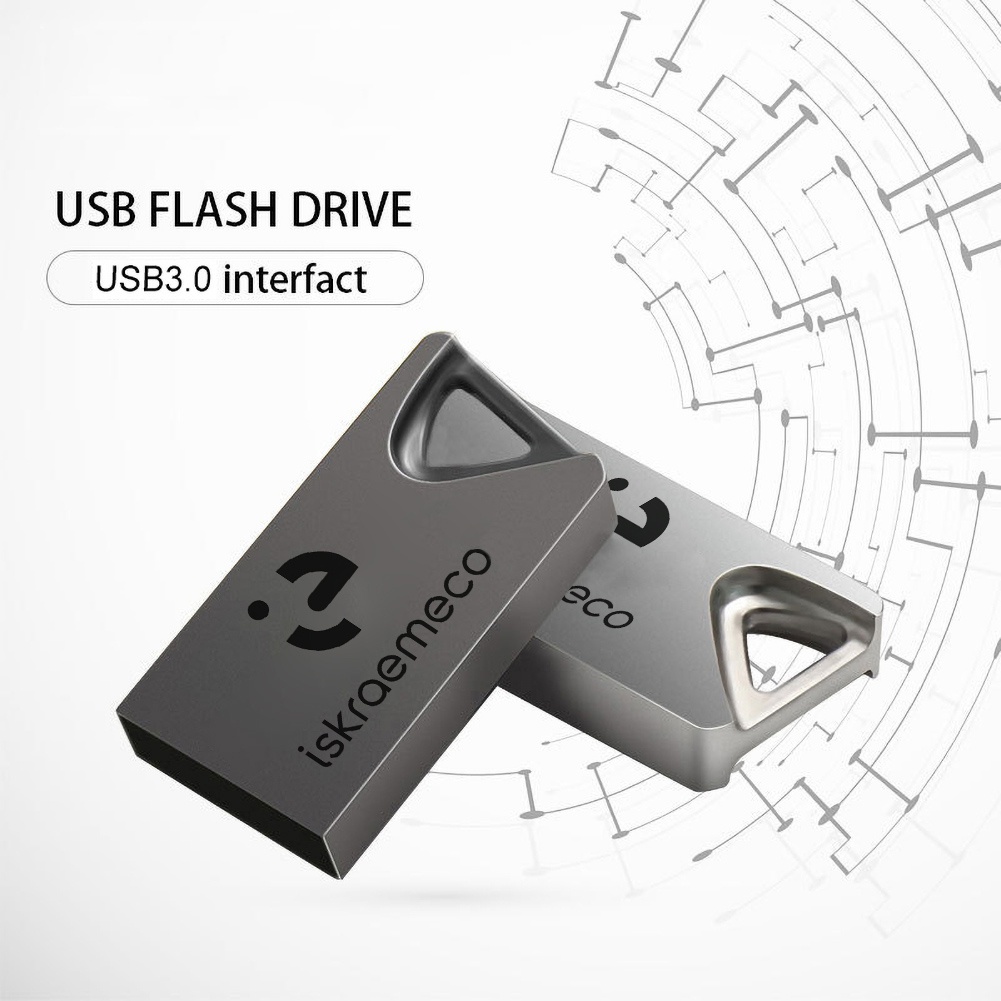 Flash Disk USB 3.0 Kapasitas 2 / 4 / 8 / 16 / 32 / 64GB Bahan Metal Anti Air Untuk PC