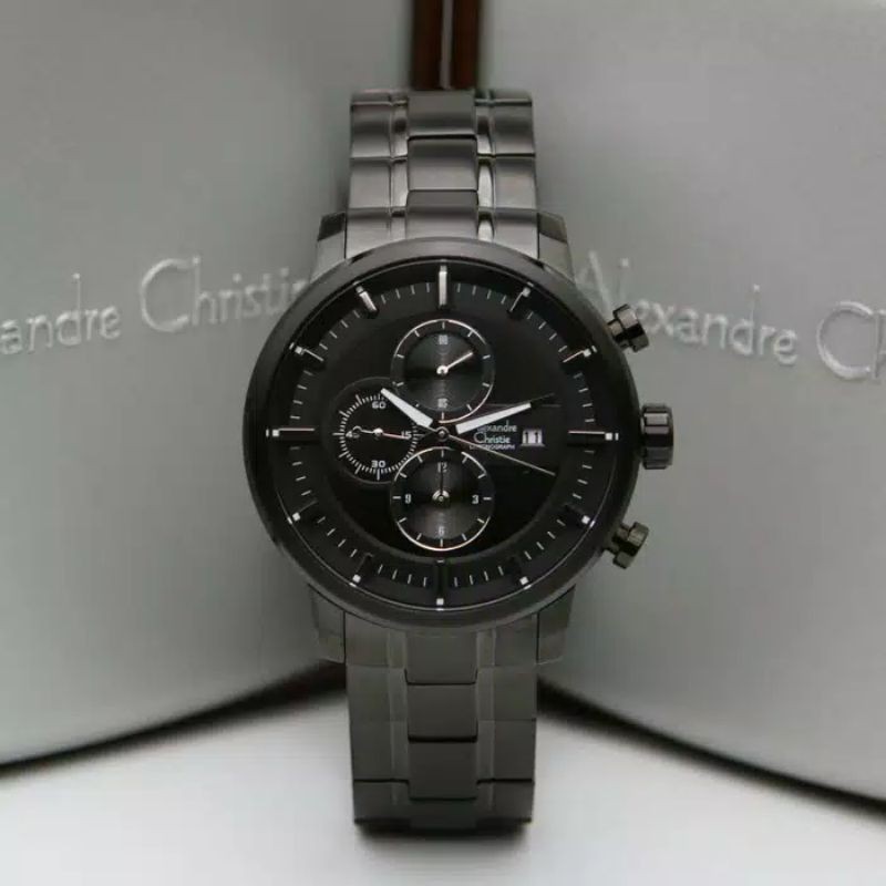 JAM TANGAN PRIA ALEXANDRE CHRISTIE AC 6323 FULL BLACK