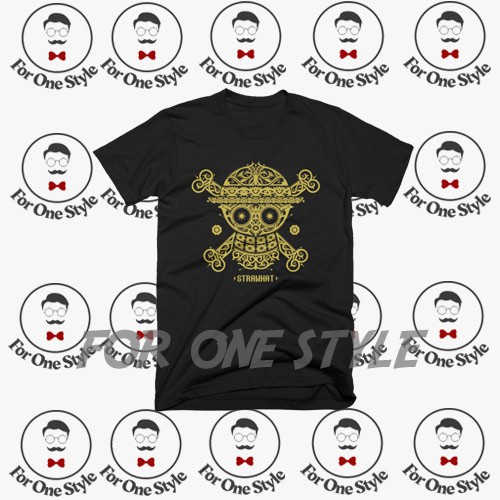 Kaos Anime One Piece Logo Artwork Batik Dayak