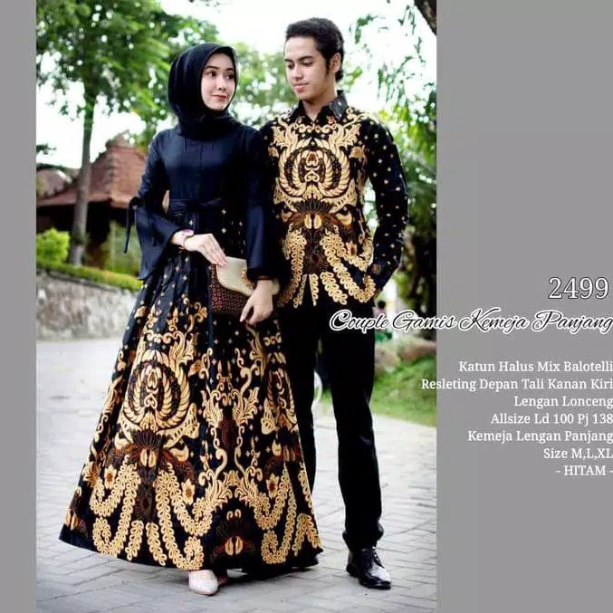 Termurah!! Baju batik couple kode 2499 remaja dewasa baju kondangan pasangan couple model terbaru