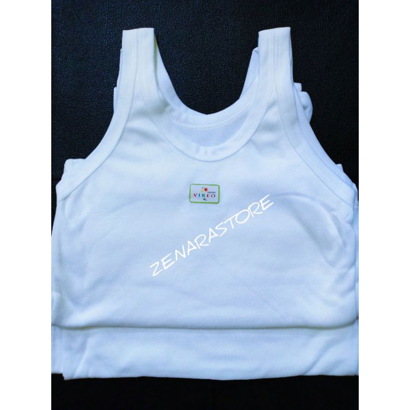 Kaos singlet anak putih polos 6 pcs setengah lusin putih polos TK SD SMP SMA 3L 4L 5L 6L 7L 8L pakai