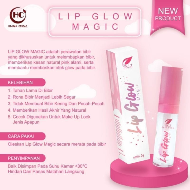 LIP GLOW MAGIC SR12 ORIGINAL BPOM PERONA BIBIR GLOWING LIP OIL