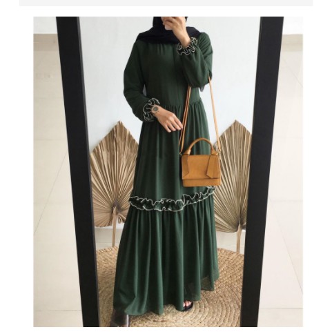 Gamis busui / dress hitam murah / baju muslim wanita : Annora Xera ---HU---  Febrina Rempel