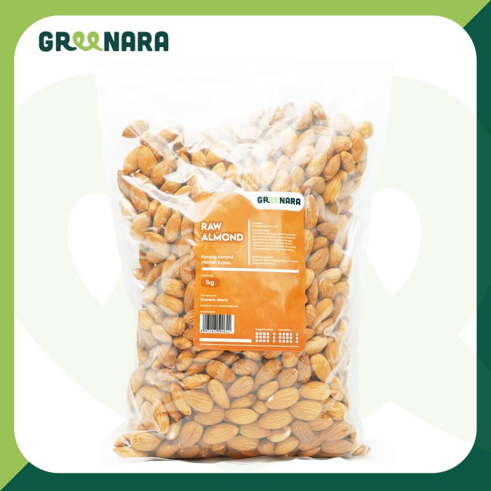 

✨COD✨ Kacang almond mentah kupas 1kg / raw whole almond