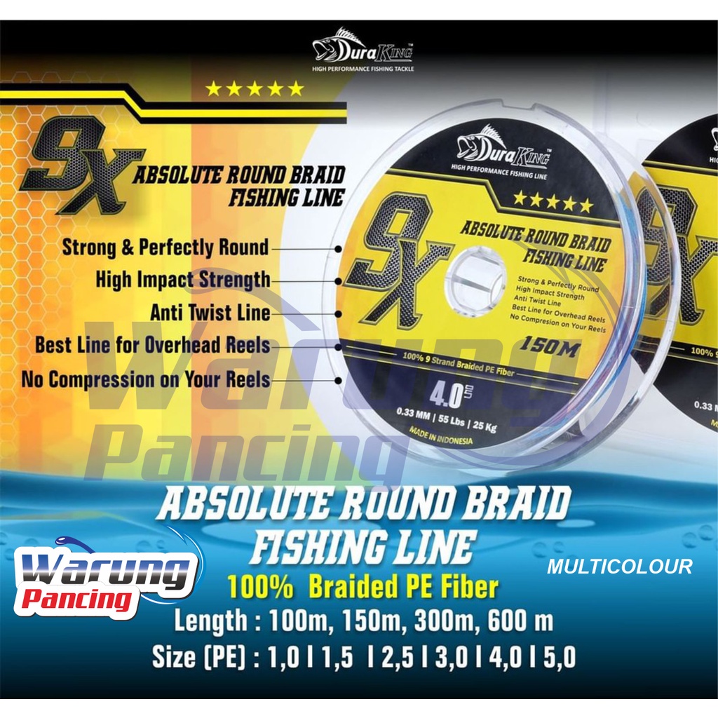 Senar / Benang Pancing PE DURAKING PE nine x 9x