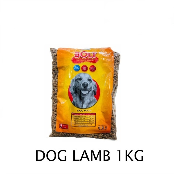 Bolt Dog Rasa Lamb 1kg Makanan Anjing Dewasa Snack Adult Dry Food 1 kg