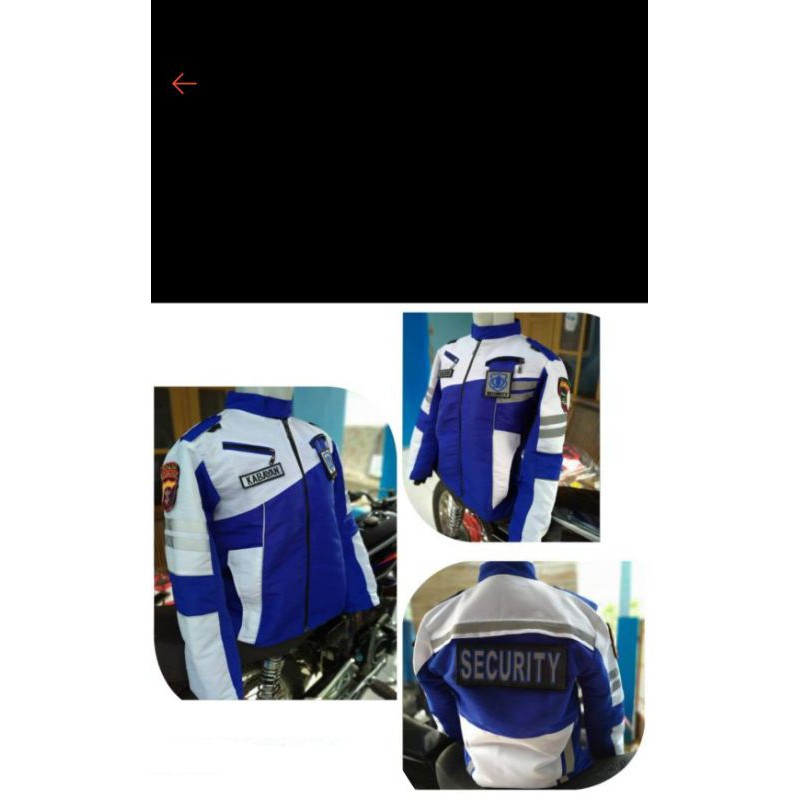 JAKET SCURITY biru-putih
