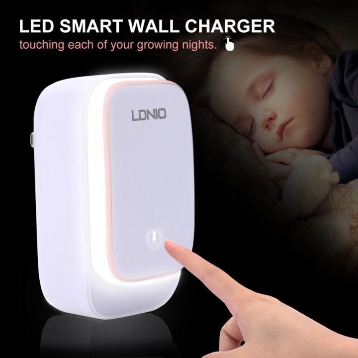 LDNIO A4405 LED Touch Lamp with 4 USB Port Charger Max 4.4A EU Plug