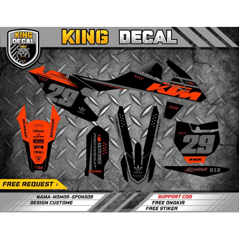 DECAL KTM 250 2017 DECAL STIKER KTM 250 2017 DECAL STICKER KTM 250 FULL BODY CUSTOME