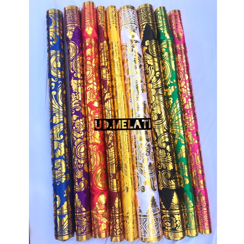 KAIN PRADA EMAS BALI MOTIF DAUN sukawati produk