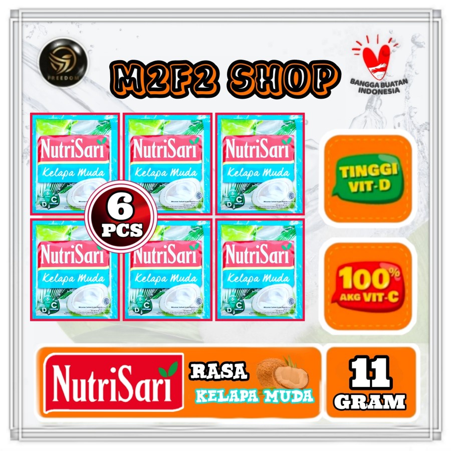 

NutriSari Minuman Serbuk Kelapa Muda Sachet - 11 gr (Kemasan 6 Pcs)