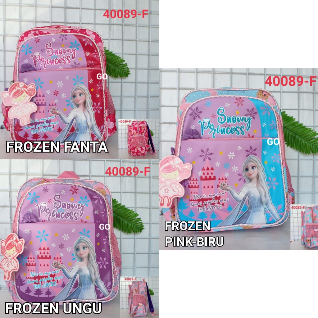 gos TAS RANSEL ALTO ANAK Karakter Snowy Princess FROZEN Tas Sekolah Anak Perempuan