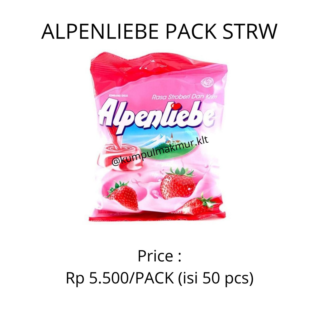 

ALPENLIEBE PACK STRAWBERRY PERMEN KARAMEL STRAWBERRY