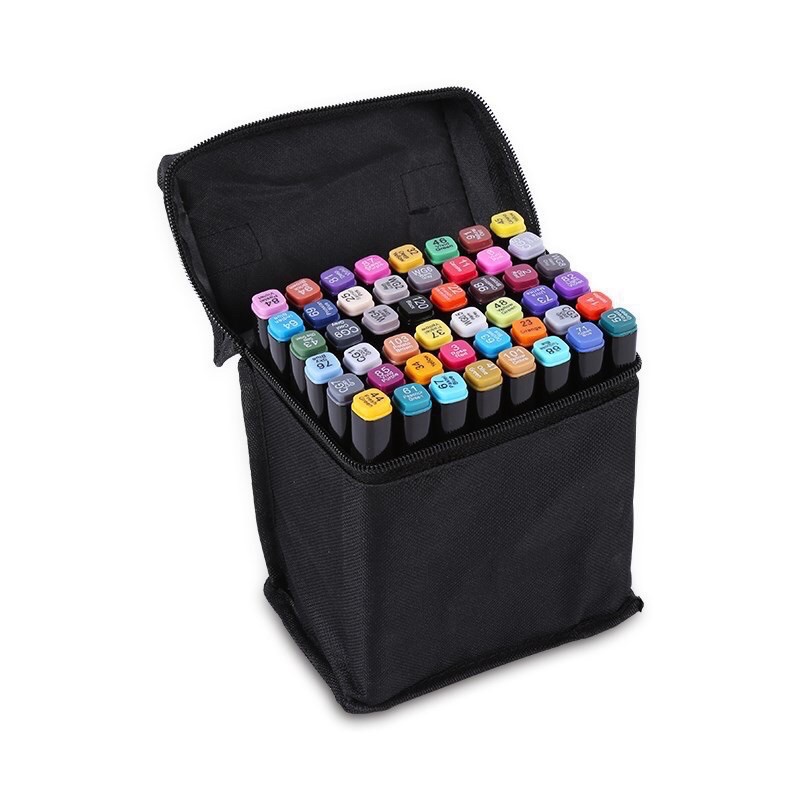 Deli color Marker With Bag Spidol Warna Dengan Tas 48 pcs