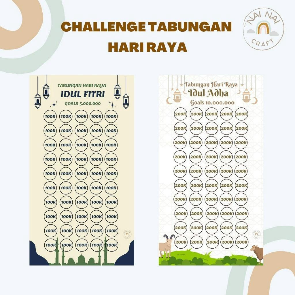 

[SAVING CHALLENGE A6] Tabungan Hari Raya Idul Fitri dan Idul Adha