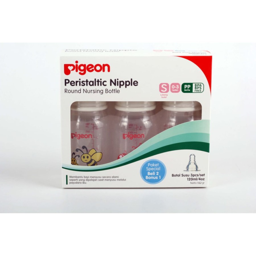 PAKET SPECIAL 2 FREE 1 120ML S-TYPE NIPPLE PIGEON PA010320 / BOTOL SUSU PIGEON