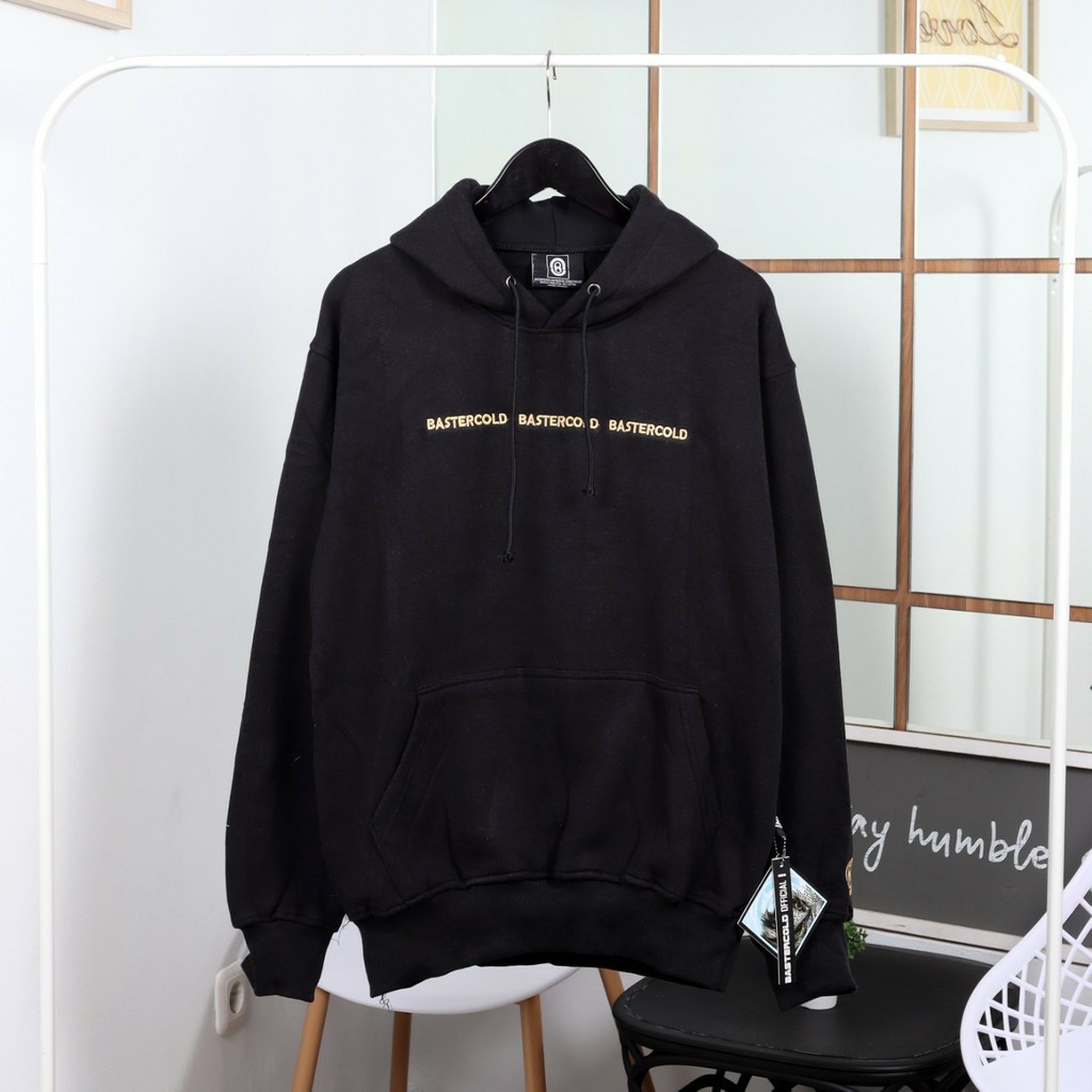 JAKET SWEATER HOODIE BSTR THREE GOLD SIMPLE UNISEX PREMIUM