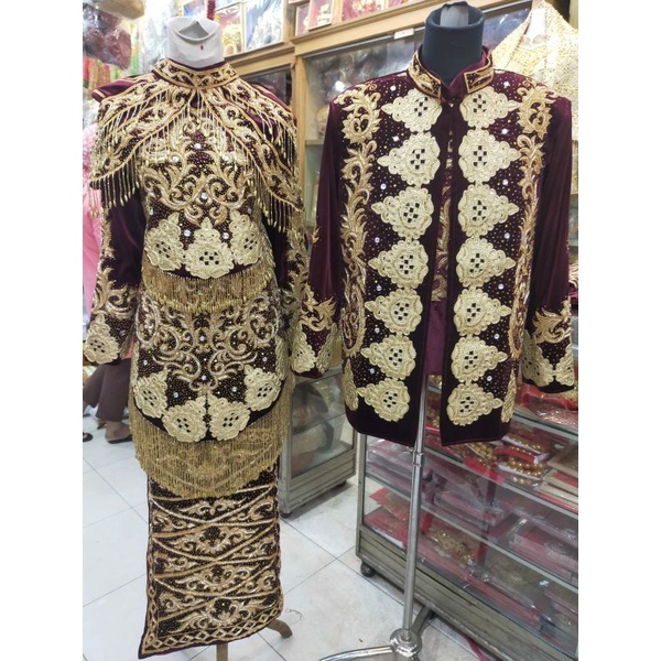 baju pengantin adat minang padang premium