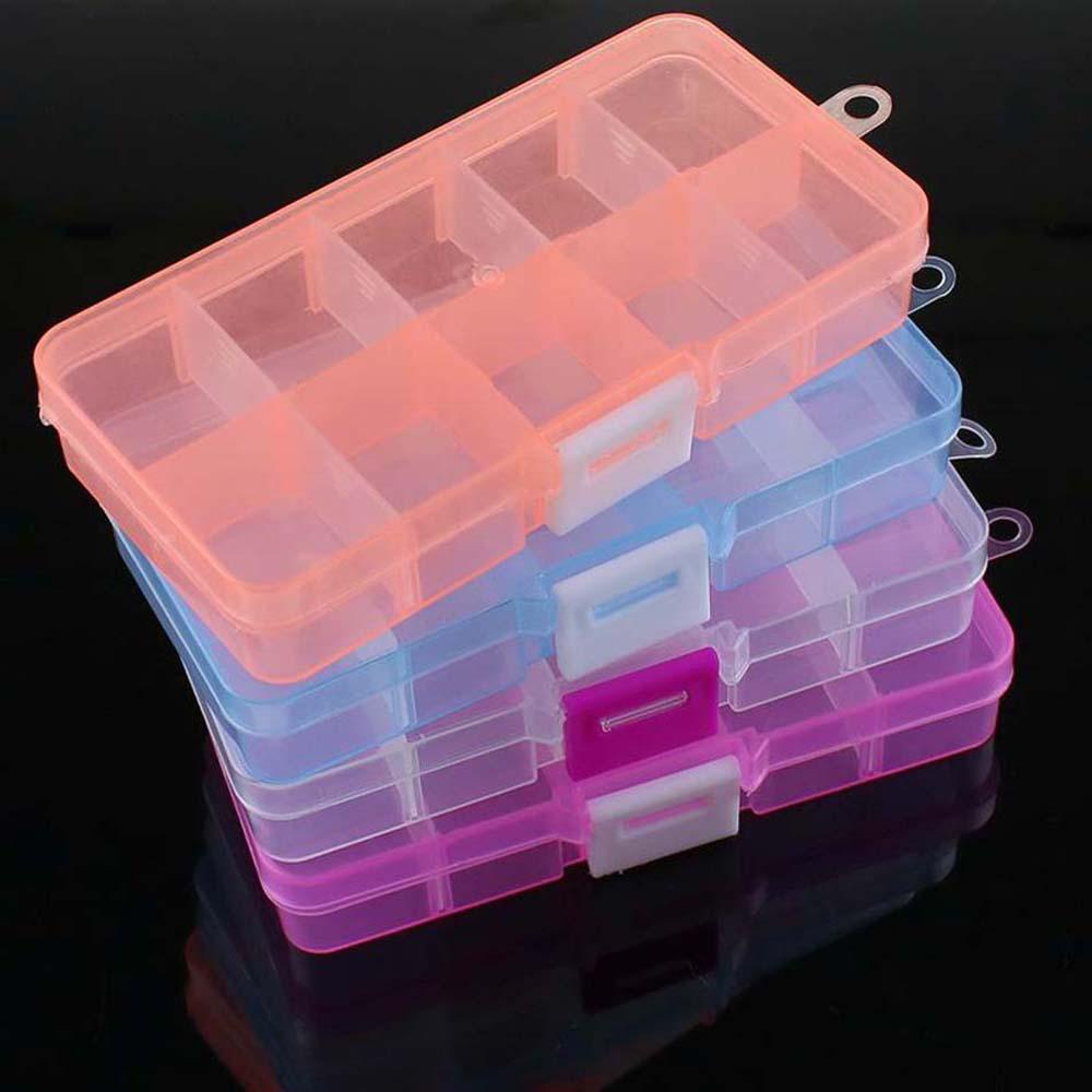 Nickolas1 Kotak Organizer Portable Colorful Case Wadah Kompartemen Cincin Grids Manik Organizer Sekat Kecil Organizer Dengan Sekat Bergerak Nampan Plastik