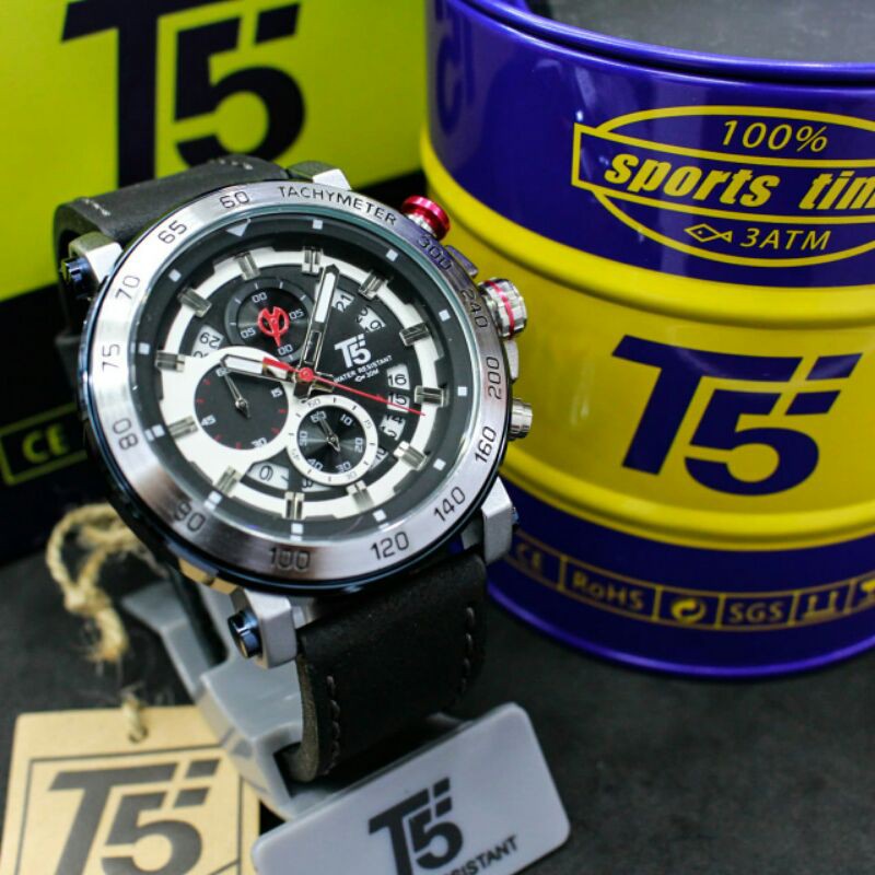 Jam tangan pria T5 H3742 chronograph ORIGINAL tahan air