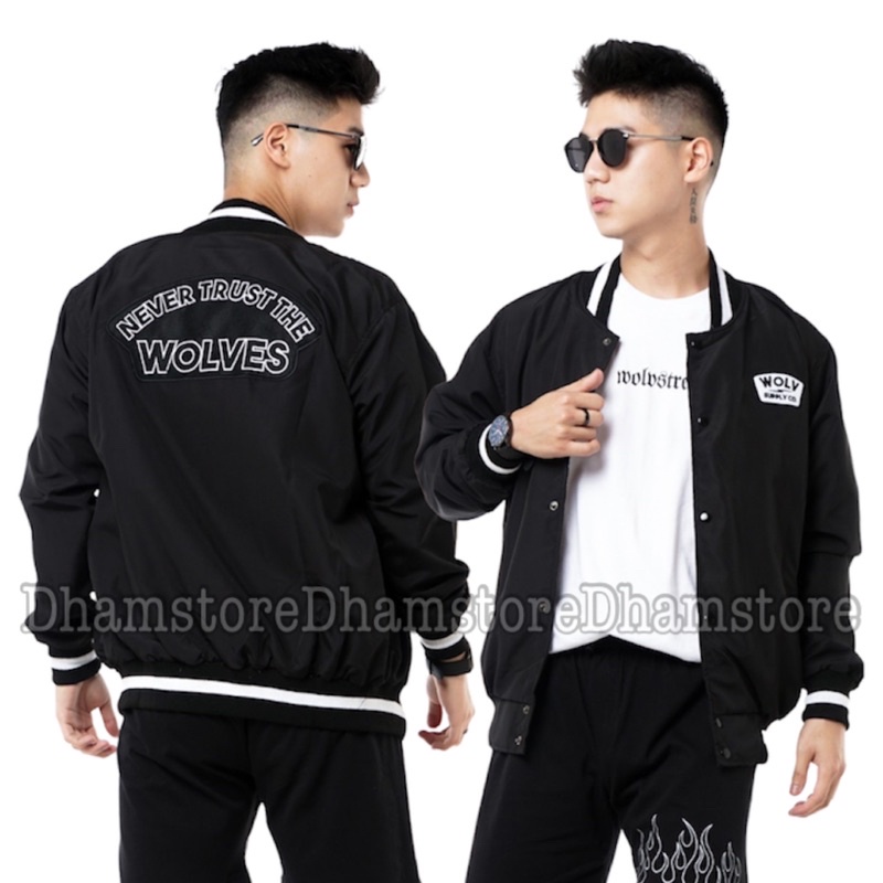 ORIGINAL WOLV Jaket Bomber Jaket Parasut Jaket Pria Jaket Outdoor Jaket Casual