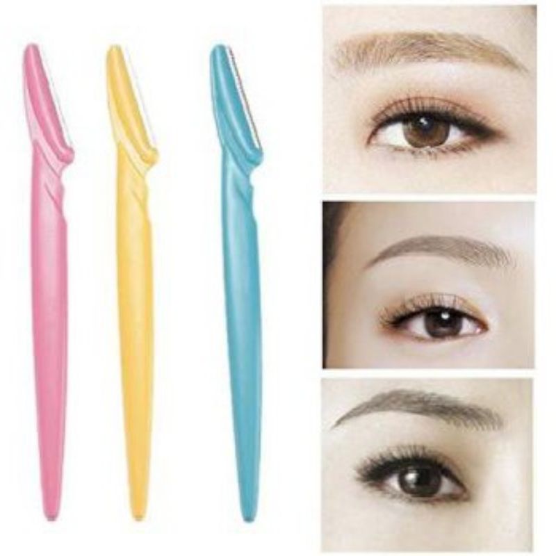 DuaWarna Pisau Cukuran Alis Alat Perapih Alis Tinkle Pisau Kerokan Alis Silet Eyebrow