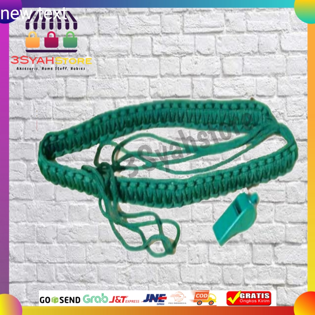 

Tali Kur + Pluit Pramuka Siaga warna Hijau Tingkat SD