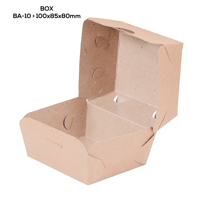 BURGER BOX / DUS / DOS / KOTAK KUE /ROTI uk.10x8,5x8cm KRAFT