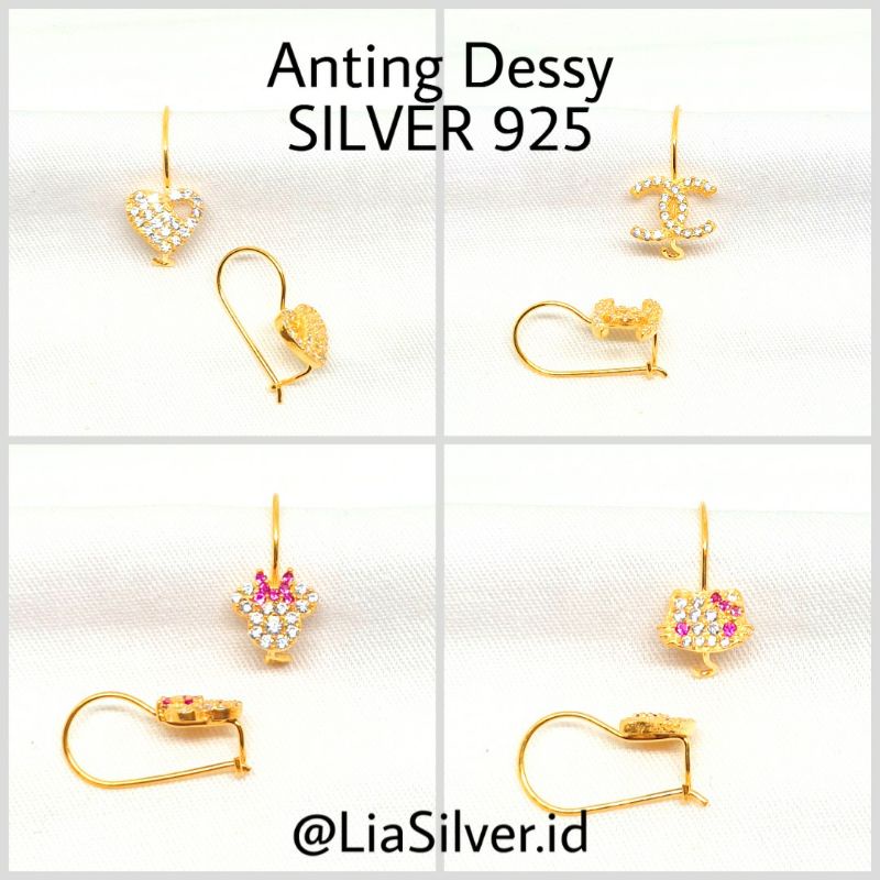 Anting Desi SILVER 925 - Perak Lapis Emas Kuning