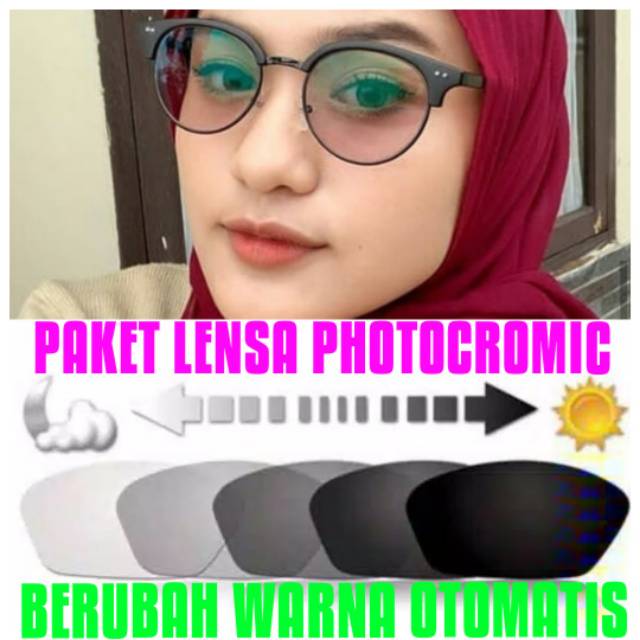 PAKET FRAME + LENSA PHOTOCROMIC | KACAMATA MINUS | KACAMATA WANITA Termurah