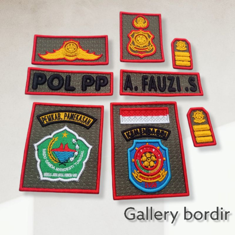 bordir timbul pol pp motif