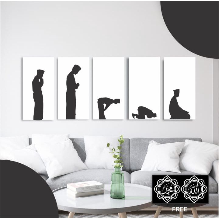 HIASAN DINDING ISLAMI PAJANGAN RUMAH DEKORASI DINIDNG KAMAR TATA CARA SHOLAT DEKORASI ISLAMI