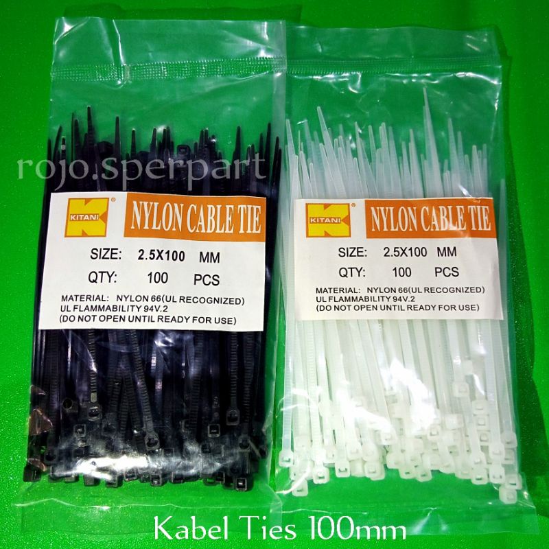 

Kabel Ties 100mm (10cm) HITAM/PUTIH