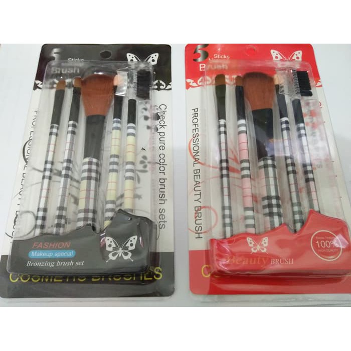 KUAS BEAUTY BRUSH SET MAKE UP 5 IN 1