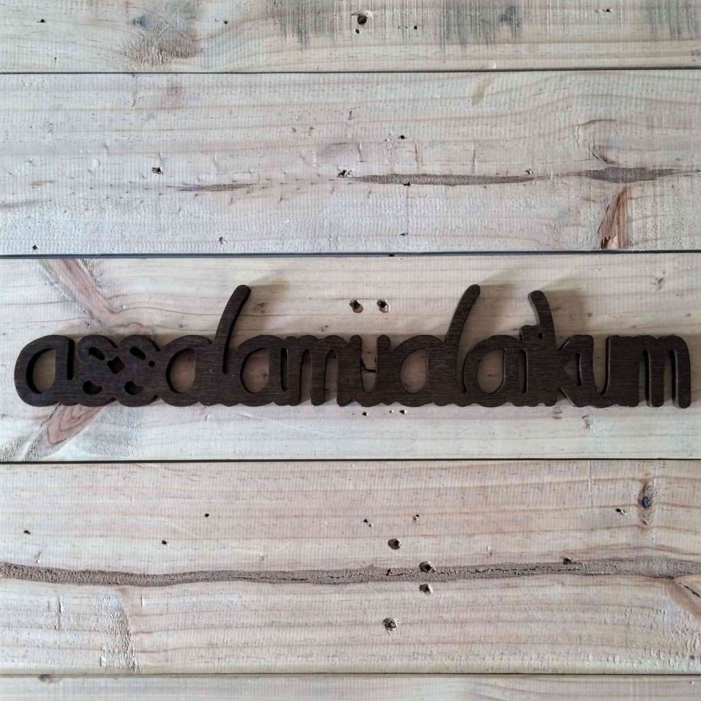 Hiasan Dinding Tulisan Timbul Kaligrafi Assalamualaikum (Font Love)
