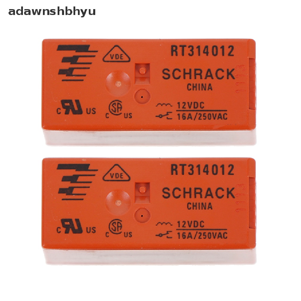 Adawnshbhyu 2Pcs RT original314012 8pin 12V RT314012 Relay schrack 16A 250VAC Baru
