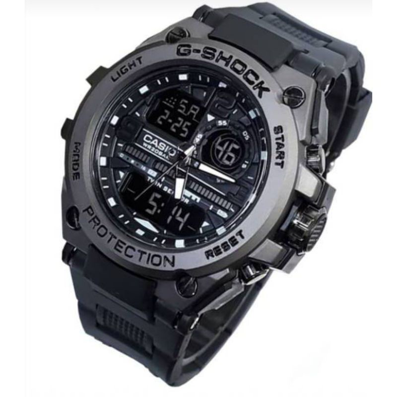 (COD) JAM TANGAN PRIA JAM TANGAN COWOK G SHOCK G8600 METAL KEPALA BESI TALI RUBBER