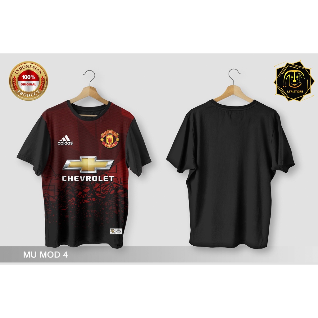 [ BAYAR DI TEMPAT ] BAJU PRINTING GAMBAR SEPAK BOLA MU MOD 4 MANCHESTER - KAOS DISTRO ORIGINAL MOTIF