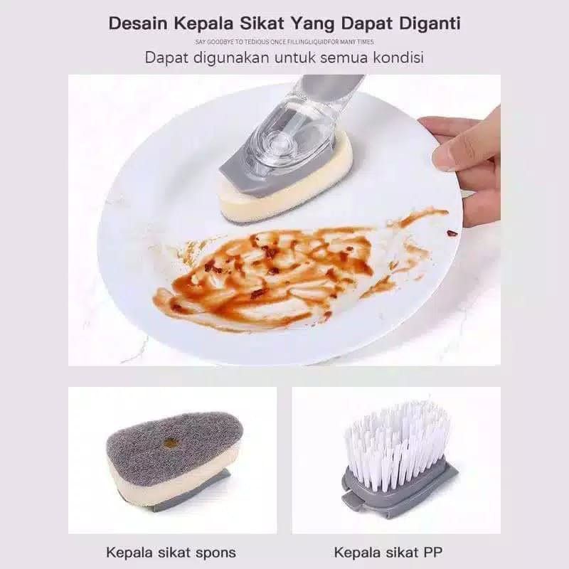 Sikat Serbaguna / Sikat Dispenser Otomatis Serbaguna Sabun Cuci Piring / Sikat Dapur