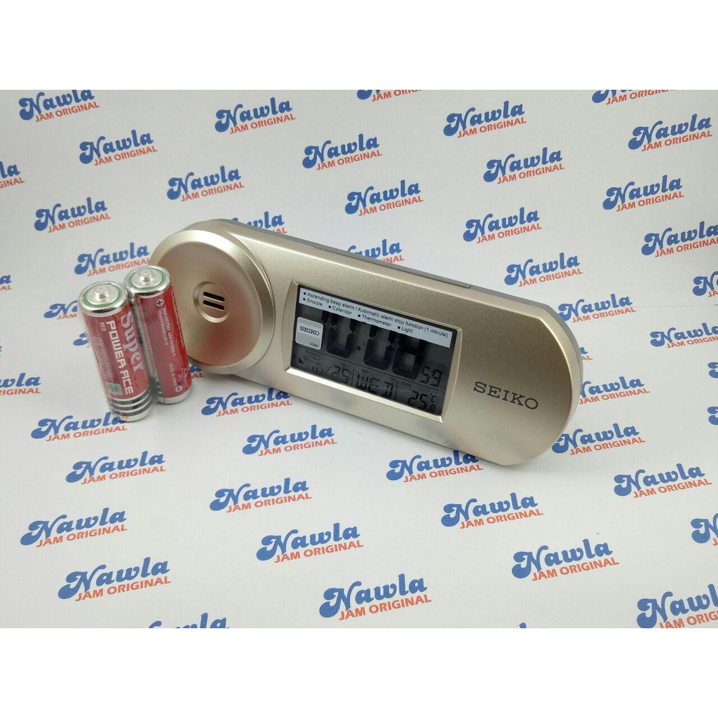 Seiko Alarm Clock QHL067A Digital Thermometer | Jam Weker QHL067