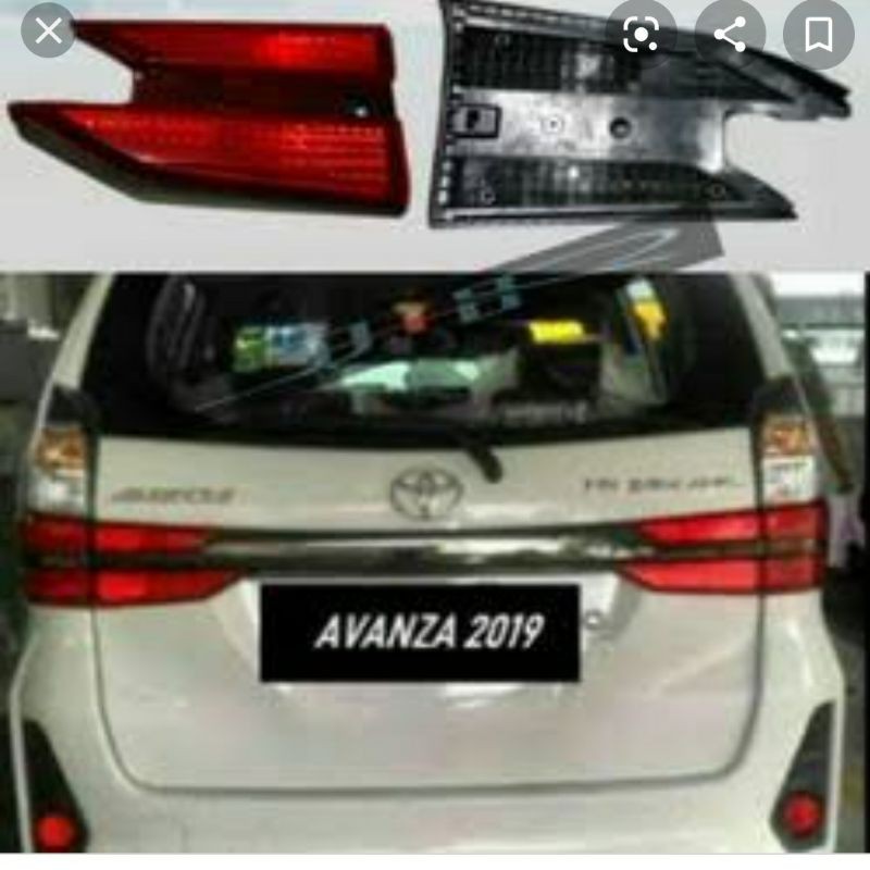 LAMPU REFLEKTOR BAGASI BELAKANG AVANZA VELOZ XENIA ORIGINAL 2019 UP