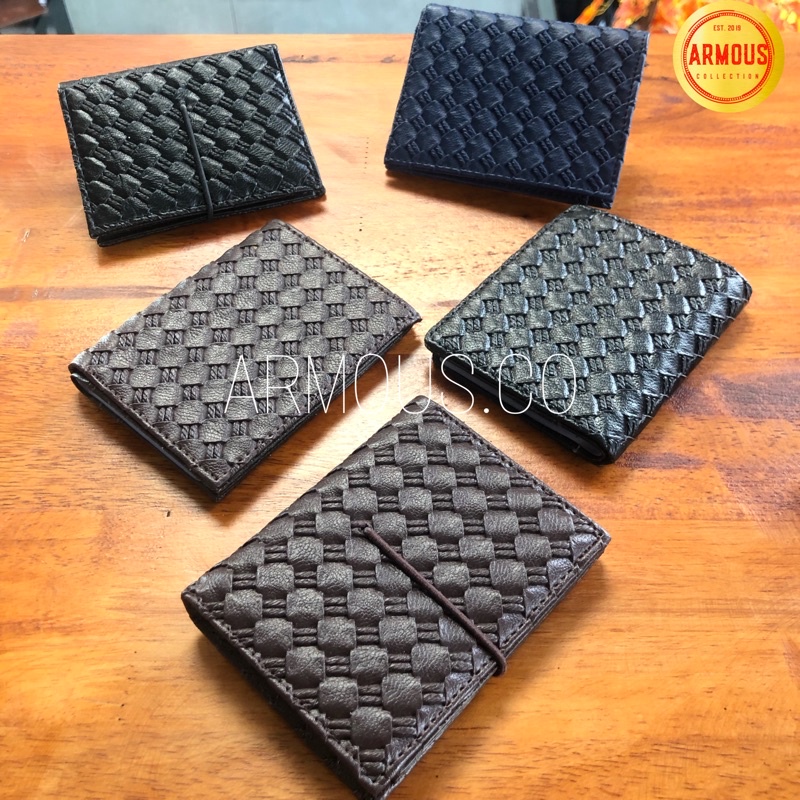 DOMPET KARTU / CARD HOLDER PRIA WANITA PENGAMAN KARET ANYAM