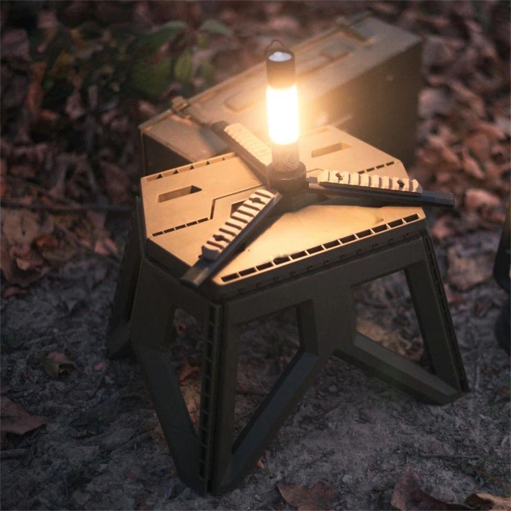 Lanfy Kursi Lipat Portable Ultra-Ringan Bangku Perlengkapan Luar Berkemah Step Stool Kursi Pantai Alat Luar Ruangan Bangku Camping