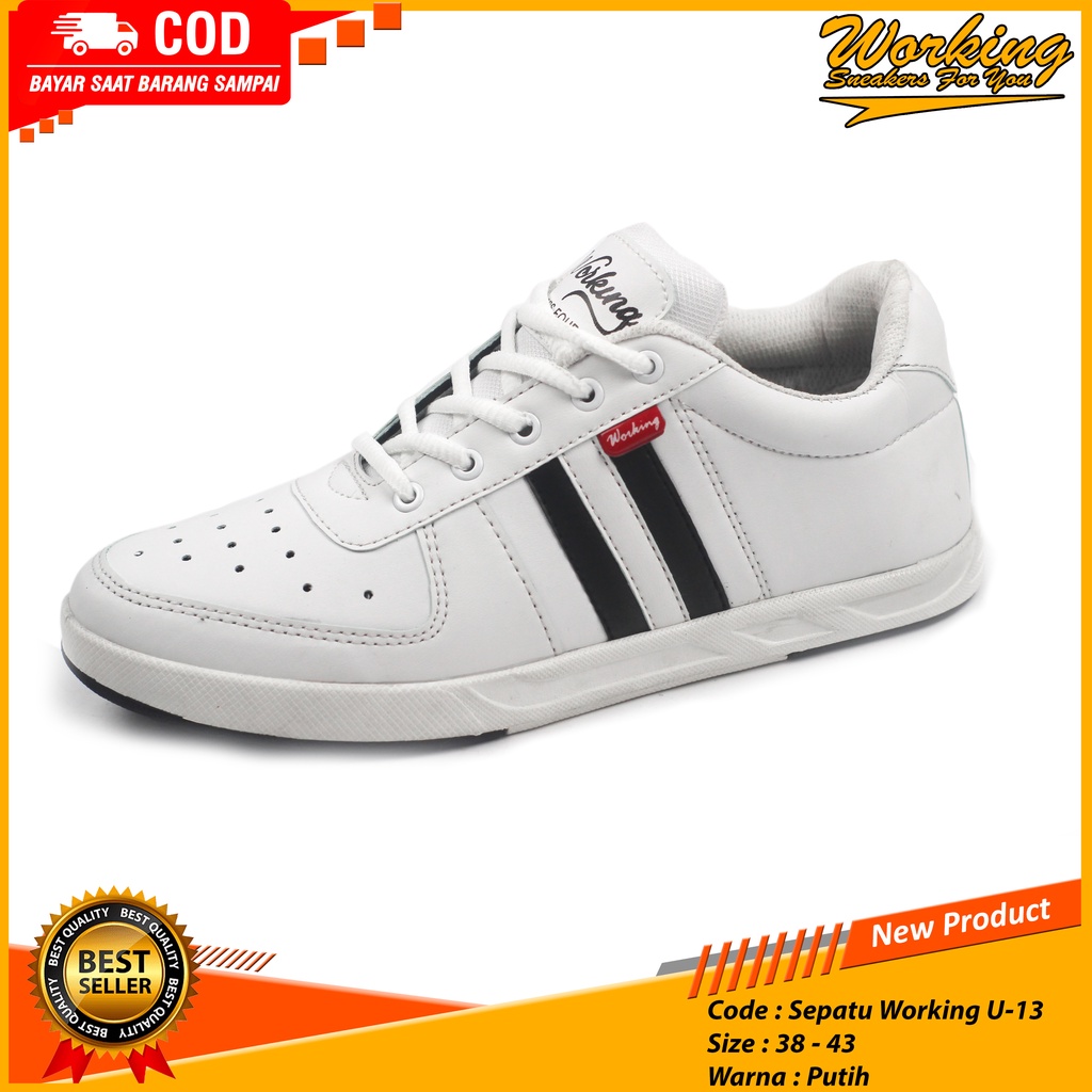 Sepatu Sneakers Casual Pria Wanita Working U-13